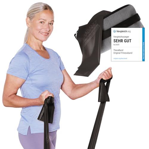 TheraBand 2,50m inkl. Türanker + Tasche schwarz | Widerstand 3,3kg | Terrabänder | Gymnastikband | Fitnessband | Stretchband | Heim- & Krafttraining, Rückenübungen, Therapie, Reha | 100{db4ac0f15a4316eaaf9a1de3d4c1a3ce3d09dedab5ce2904900a91047798bfd7} Naturlatex TheraBand 2,50m inkl. Türanker + Tasche schwarz | Widerstand 3,3kg | Terrabänder | Gymnastikband | Fitnessband | Stretchband | Heim- & Krafttraining, Rückenübungen, Therapie, Reha | 100{db4ac0f15a4316eaaf9a1de3d4c1a3ce3d09dedab5ce2904900a91047798bfd7} Naturlatex