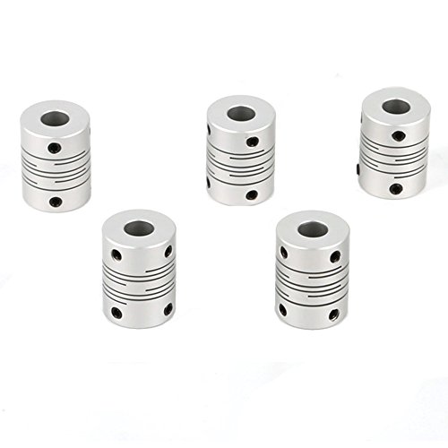 Cctree Flexible raccords 5 mm vers 8 mm NEMA 17 Tige Coupler Forcreality CR-10 Cr-10s S4 S5 MakerBot RepRap Prusa i3 imprimante 3d ou de la machine CNC (lot de 5 pcs)