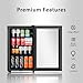 HAILANG Beverage Refrigerator, 2.3 Cu.Ft, Mini Fridge with Glass Door for Soda Beer, Freestanding Beverage Cooler for Office, Bar, Adjustable Shelving&Adjustable Foot