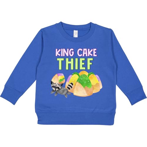 inktastic King Cake Thief Raccoon Toddler Sweatshirt 3T Royal 40c0f