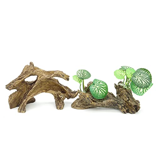 Jihaqua Artificial Driftwood For Aquarium Decor Plastic Plant Branches Ornament For Fish Tank Decorations (Style C) #TOP3
