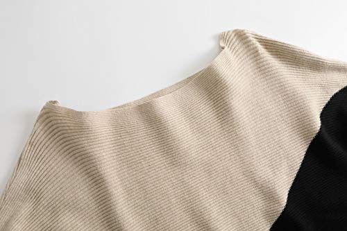 Image of EDSTAR Women Dolman Batwing Sleeves Knitted Sweaters Winter Boat Neck Pullovers Tops