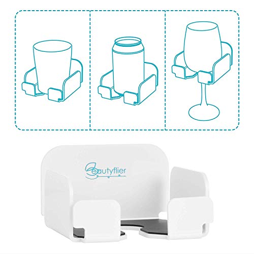 Beautyflier Bath Wine Glass Holder Beer Holder Bath and Shower Acrylic Cupholder