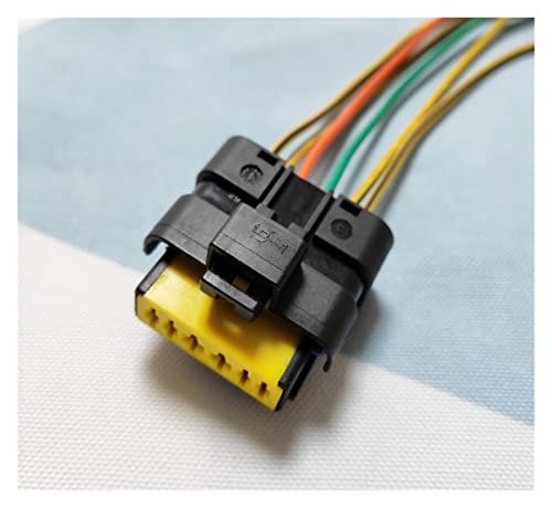 AANAN 1 Jeu de câbles de Papillon des gaz à 6 Broches, connecteur électrique Femelle étanche avec Queue de Cochon, Compatible avec Ren-Ault Peugeot Citroën