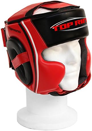 CASCO TRAINING TOP RING PER ZIGOMI IN PELLE, TOP RING, ORIENTE SPORT, OS  332 (NERO/ROSSO, S) : Amazon.it: Sport e tempo libero