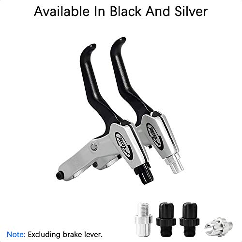 Aleoed Black/Silver Bicycle M10 Brake Cable Handle Lever Adjusting Screws Fastener Bolt 10Mm Brake Accessorie For Mountain Road Bike Mtb (Silver) #TOP1