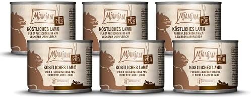 MjAMjAM - premium wet food for cats - pure meat enjoyment - delicious kangaroo, pack of 6 (6 x 400 g), grain-free with extra meat
