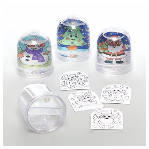 Baker Ross FC153 jul snöglob kit – 4-pack, kreativa aktiviteter för barn att skapa, anpassa och dekorera