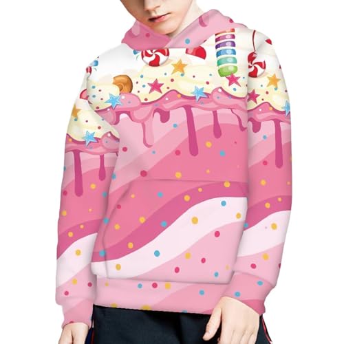 Image of Coloranimal Unisex Girls and Boys Long Sleeve Hoodies Hoody Athletic Pullover Sweatshirts Tops Age 6-16year