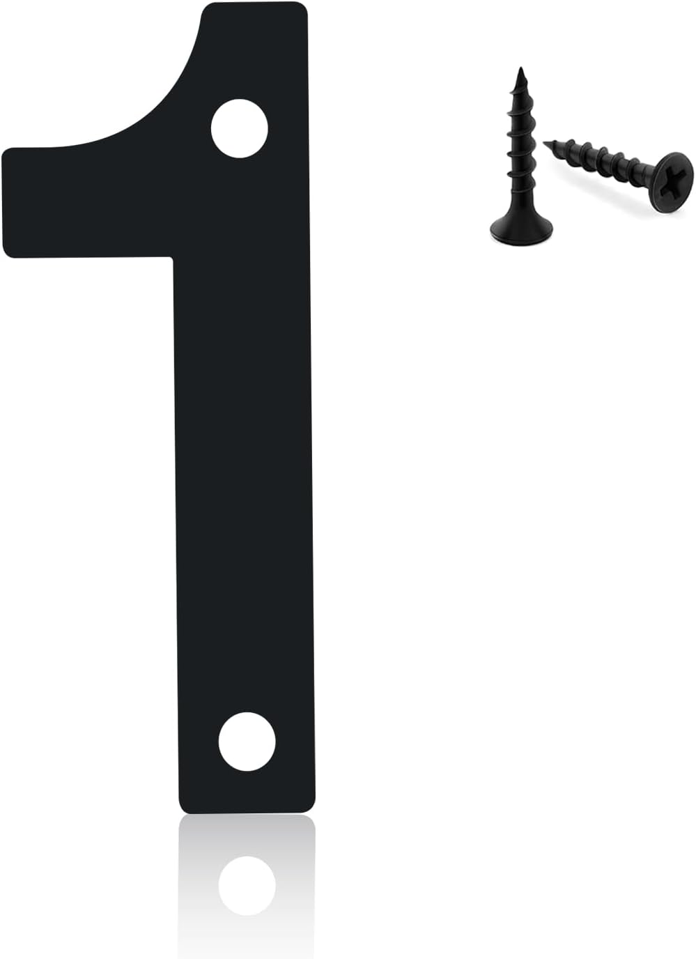 Modern House Numbers for Outside,Mailbox Numbers and Letters,3inch Metal Black Address Numbers,Garden Door Mailbox Decor Number,Custom House Number Sign with Screws (Black-1, 3inch)