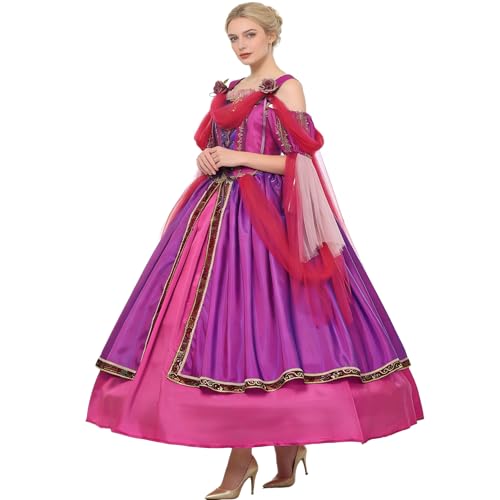 Robe de bal médiévale en scène pour un spectacle théâtral réussi