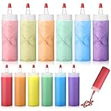 FunooFuno DIY Sidewalk Chalk Paint Kit for Kids Non Toxic Paint Washable Powdered Chalks with Plastic Squeeze Bottle Mix in Water 6 Vibrant Colors for Creative Sidewalk and Chalkboard Fun(6 Packs)