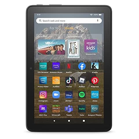 All-new Amazon Fire HD 8 Tablet, 32 GB, 8” HD Display, 30% faster processor, Black Cover