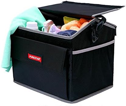 PURESTAR Car Care Tool Box Bag Portable Trunk Case Organizer with Adjustable Strap