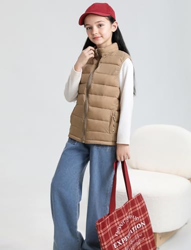 Happy Cherry Boys Girls Puffer Vest Winter Warm Lightweight Sleeveless Snow Vest Padded Waistcoat3
