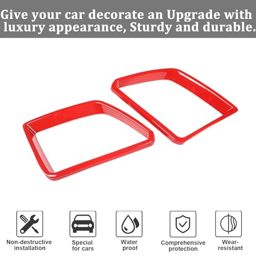 Image of Car Front Bumper Grille Cover Trim Compatible with Pontiac G8 08-09 /Holden Commodore 06-12 ABS Front Grille Accent Trim Cover Front Grille Bumper Grill Inserts protective Accessories (Sport Red)