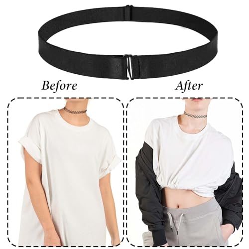 2PCS Elastic Crop Tuck Band, Adjustable Shirt Tuck Band for Women, Tucky Belt Can be Tucked Into Sweaters, Shirts, Change the Style of Tops4