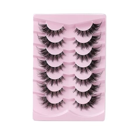 3D Clear Band sztuczne rzęsy kocie oko, puszysta objętość, kręcone kocie oko, naturalny wygląd, wielokrotnego użytku, ręcznie robione, Faux Mink lashes, sztuczne rzęsy, 7 par (D-02)