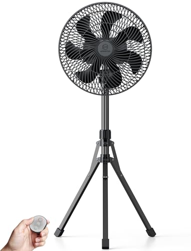 12'' Oscillating Battery Operated Tripod Fan
