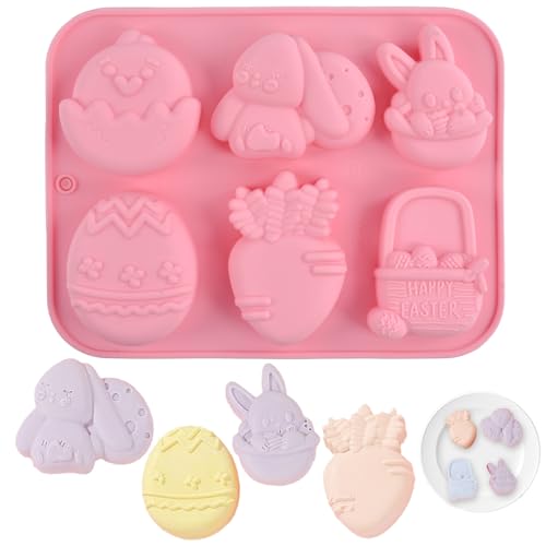 Moule Chocolat Paques, Moule Oeuf de Pâques Silicone, Moule Lapin de Pâques, Moule à Chocolat de Pâques, Moule Oeuf de Lapin de Pâques pour Chocolat,...