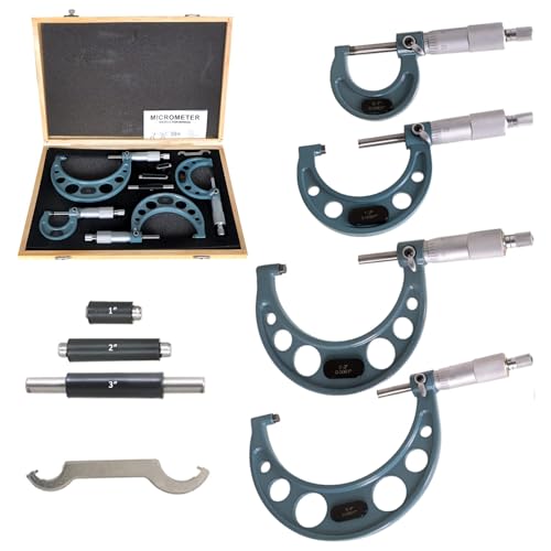 Micromètre de précision en carbure lot de 4 micromètres pour la mécanique