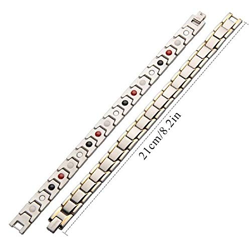 Image of University Trendz Stainless Steel Magnetic Bracelet for Men and Boys (Silver)