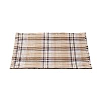 Amazon.co.jp: 無印良品 インド綿マドラスチェックスロー ダークブルー