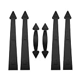 SANKEYTEW Garage Door Magnetic Decorative Hardware Kit, 4 Hinges 2 Handles Door Carriage Accents for 1 Car Garage, Strong Magnets, Color Black