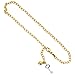Produktbild JOBO Damen-Fußkette aus 585 Gold mit Anhänger Schlüssel und Herz 26 cm