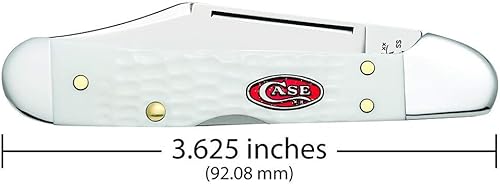 Miniatura 2 de Case WR XX Navaja Sparxx White Jigged Synthetic Mini Copperlock Artículo #60185 - (61749L SS) - Longitud Cerrada 3 58 Pulgadas