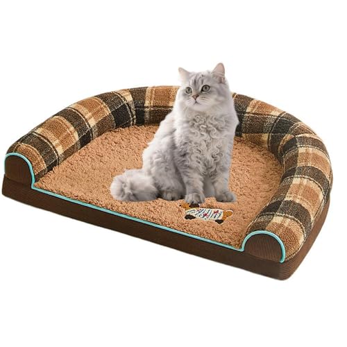 Lifetipsラパーマ ラ・パーマ LaPerm U型 ペットベッド 犬 猫 クッション ソファ 丸洗い可 滑り止め 保温 四季対応 小型犬 中型犬 大型犬 多頭飼い 快適 枕付き 軽量 カバー取り外し インテリアに馴染む 圧縮梱包 極厚 やわらか 防汚