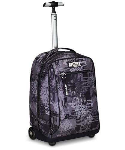 Appack Trolley 2 en 1 School Bag with Wheels, Backpack with Trolley Function for Kids from 1st Class for School, Travel, Girls & Boys, Negro, Talla única, Escuela