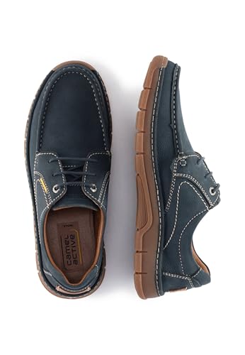 camel active Herren Bootschuhe aus Nubukleder Dunkelblau, menswear-46