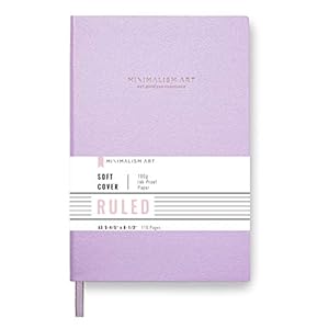 Minimalism Art, Premium Soft Cover Notebook Journal, Ruled Lined Page, 176 Pages, Premium Thick Paper 100gsm, Ribbon…