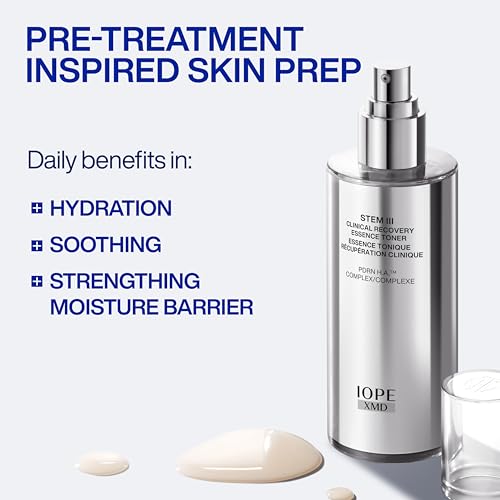 IOPE XMD Stem III Clinical Recovery Essence Toner - Hydrating & Soothing Face Prep - Pre-Treatment Inspired Formula to Balance and Calm Skin - With PDRN and Hyaluronic Acid - 5.07 fl. oz