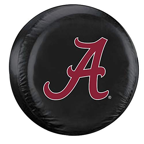 Fremont Die NCAA Alabama Crimson Tide Tire Cover, Standard Size (27-29 Diameter), Black Team Colors