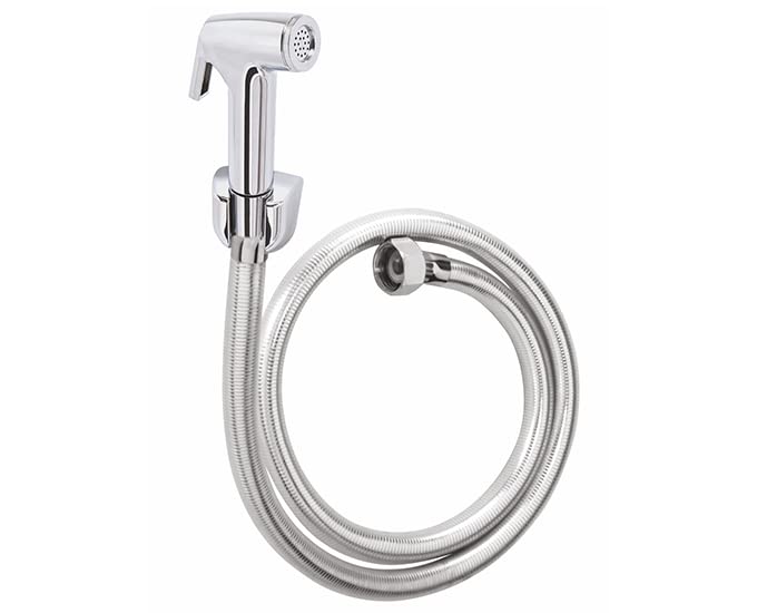 Cera Health Faucet with PVC Hose Pipe & Wall Hook | 1 metre Clog Free Pipe | Easy Installation | Wall Mount | Focused Cleaning| F8030104