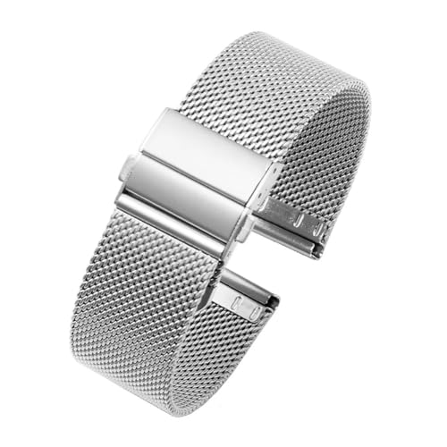 Bracelet montre milanais en acier inoxydable contre la transpiration 20mm