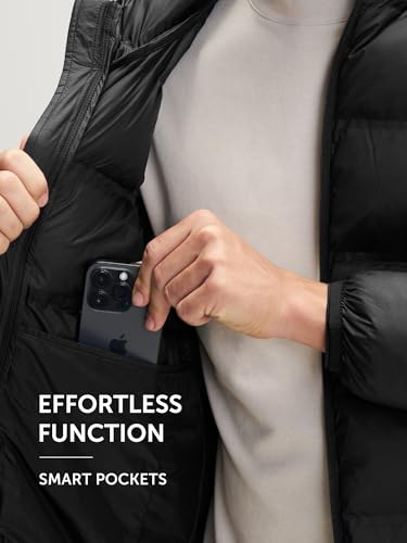 Image of XYXX Unisex Ultra-Warm Puffer Jacket | Heavy Winter Jacket For Men|Solid Long Sleeves Hooded Neck Jacket - Regular Fit | Bomber jackets With Pockets