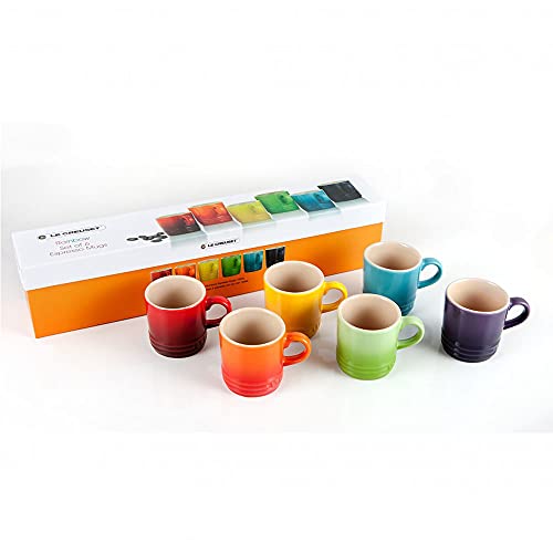 Conjunto Caneca de Espresso Rainbow 6 Peças Colorida Le Creuset