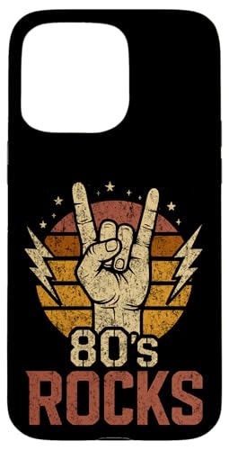 Rocks des années 80 cadeau de musique rétro vintage rock main coque pour iphone 15 pro max
