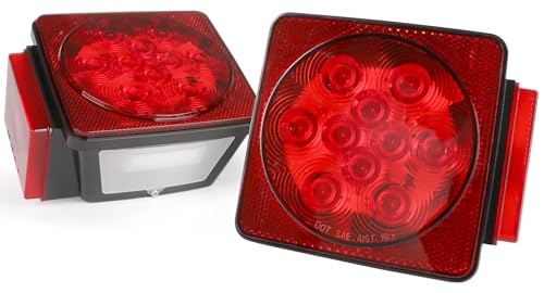 MAXXHAUL 70460 12V LED Trailer Tail Lights (Turn/Stop/Signal-Left/Right-DOT Compliant)