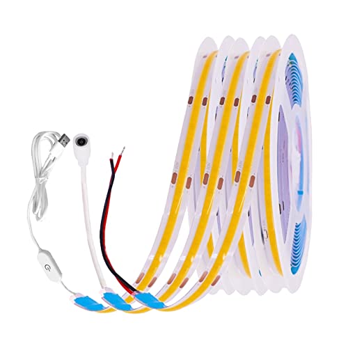 Tira de luz LED COB 12 V de 360 LEDs para decoración cálida 2