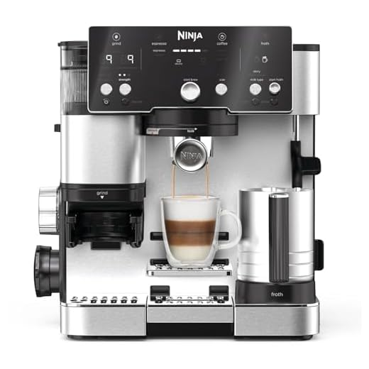 Ninja Luxe Essential 2-in-1 Koffiezetapparaat, Latte, Cappuccino & Espressomaker Met Ingebouwde Koffiemolen & melkschuimer, Gebruiksvriendelijk, 2 Geautomatiseerde Opschuimstanden, Zilver, ES501EU