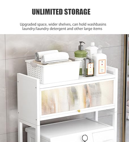 Étagère rangement lave-linge sèche-linge meuble buanderie noir