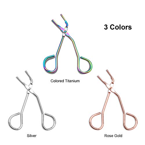 Andoer Ferramenta aplicadora de extensão de cílios postiços em aço inoxidável Ferramenta de aplicaçã