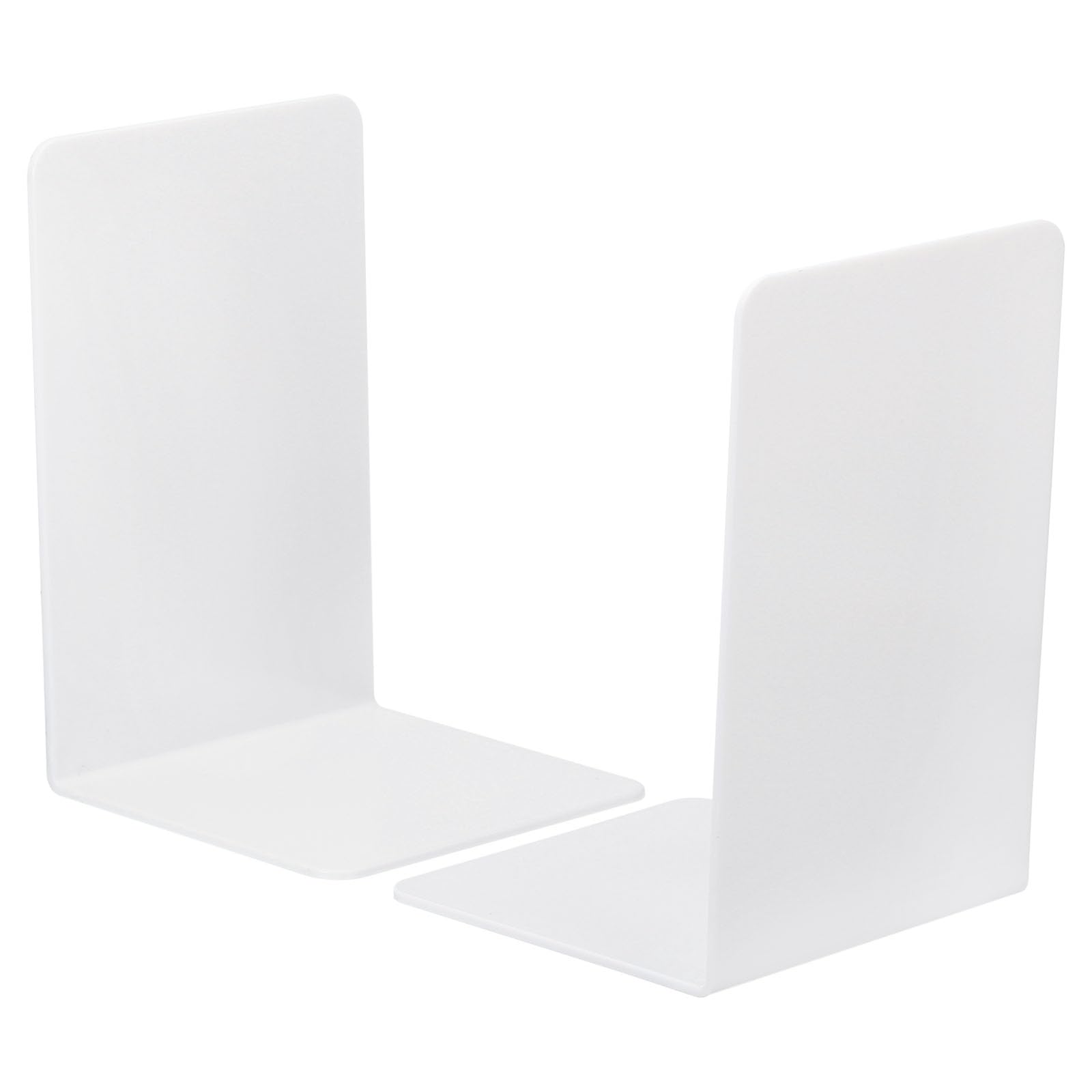 PATIKIL Acrilico Fermalibri, 2pz Plastica L-forma Fermalibri per Mensole Scrivania Mensola Libri Magazine Organizzatore Supporto Supporto per Ufficio Casa Studio Camera, Bianco