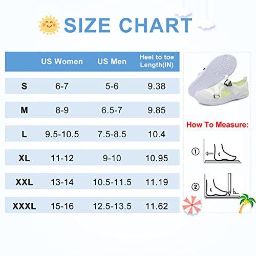 Men Women Swim Water Shoes Quick-Dry Aqua Socks Barefoot Slip-On For Sport Beach Swim Surf Yoga Exercise 6-7 Women/5-6 Men #TOP5