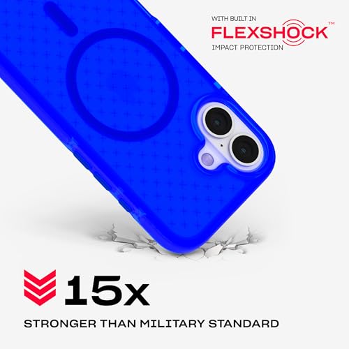 Image of Tech21 EvoCheck for iPhone 16 - Compatible with MagSafe - Impact Protection Case - in Cobalt Blue