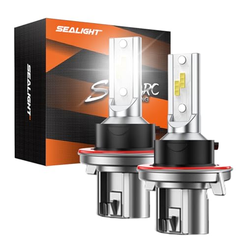 Image of H13 Fog Bulbs, 64000LM 6500K Cool White, Real 1:1 Size 3Min Plug n Play 9008 /H13 Fog Light Bulbs, 99% Compatible, No CANbus Errors, Anti Flickering, IP68 proof Over 70000h Long Lifespan, Pack of 2